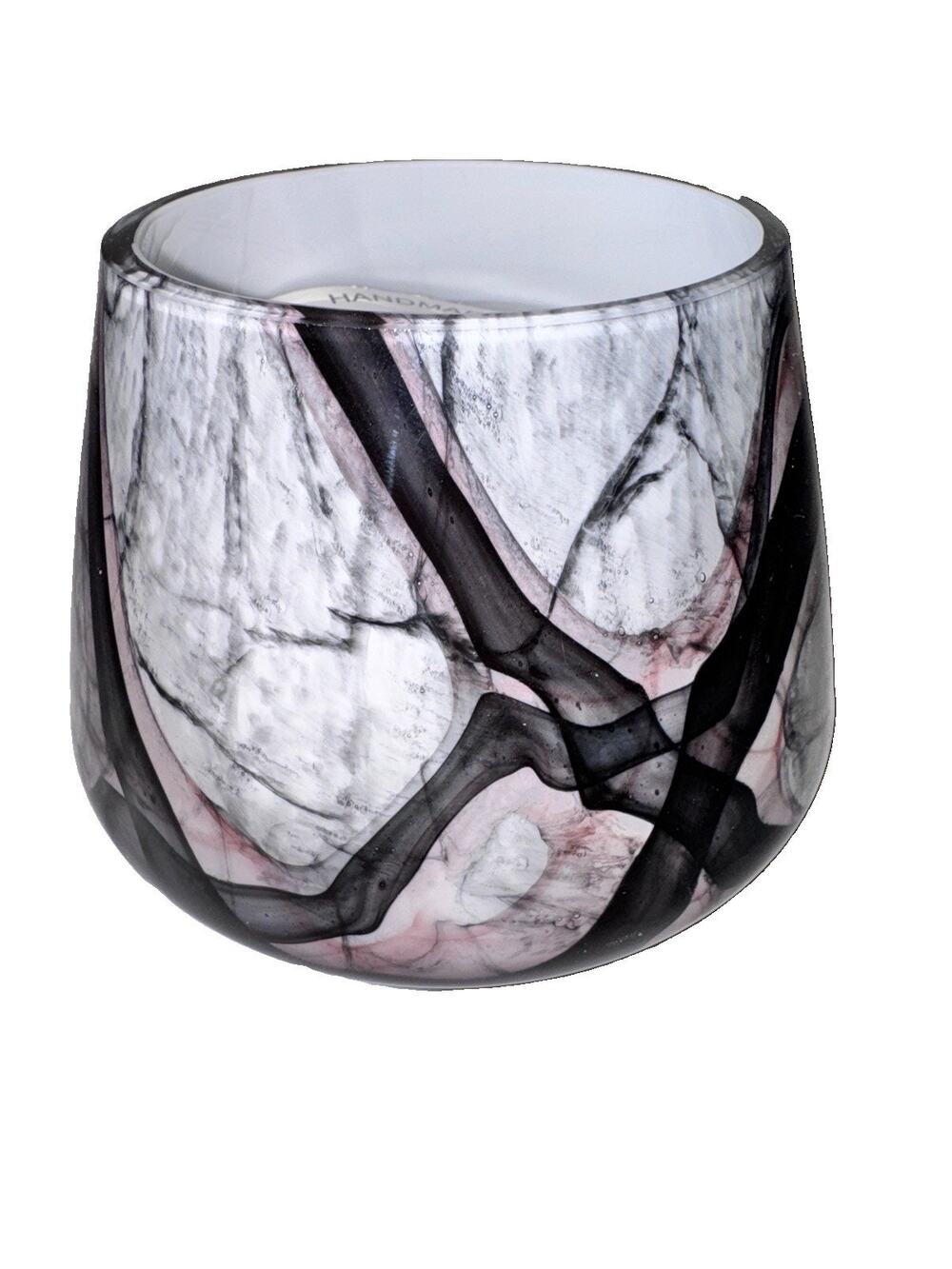 Zorza Art Glass Hand Blown Perfumed Candle New Made In Poland